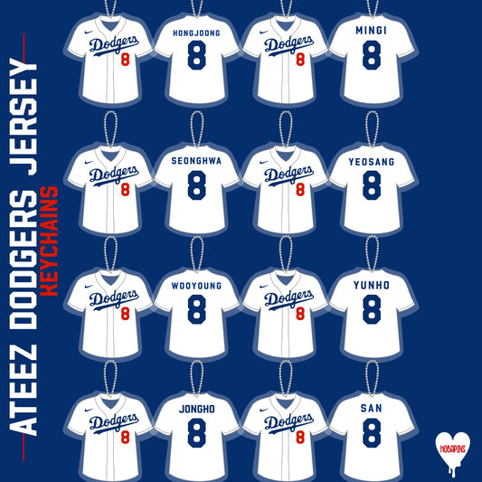 ATEEZ Dodgers Jersey Keychains [PREORDER]