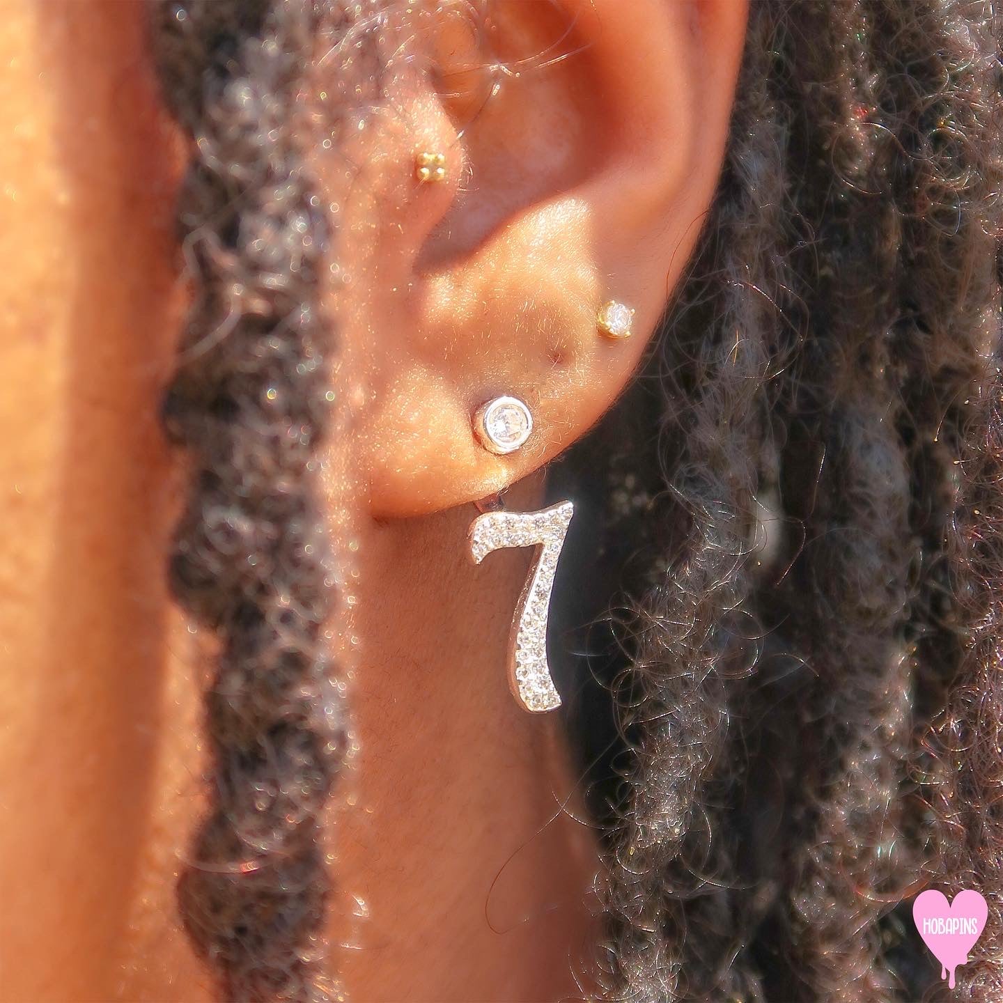Tiny Seven Earrings