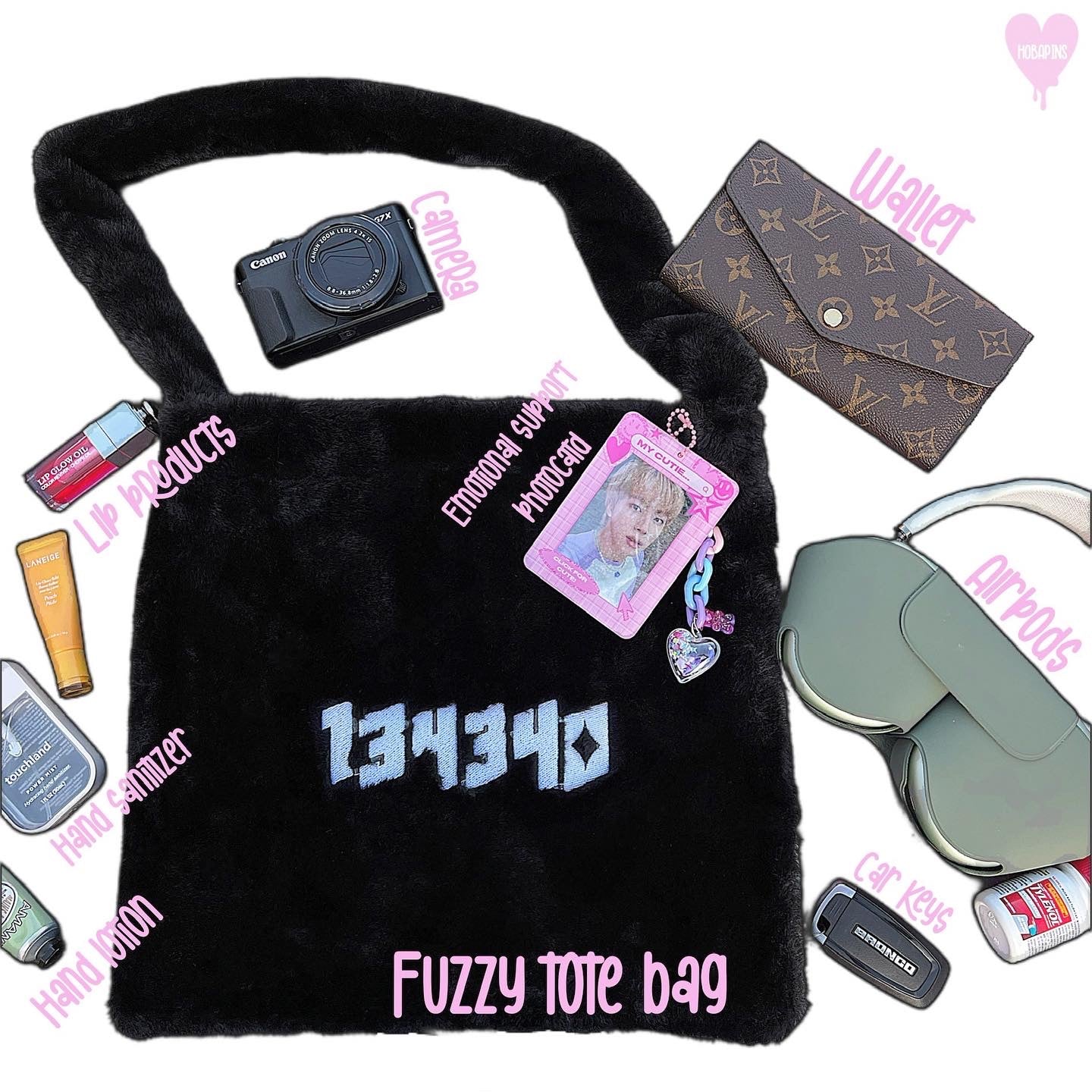134340 Fuzzy Tote Bag