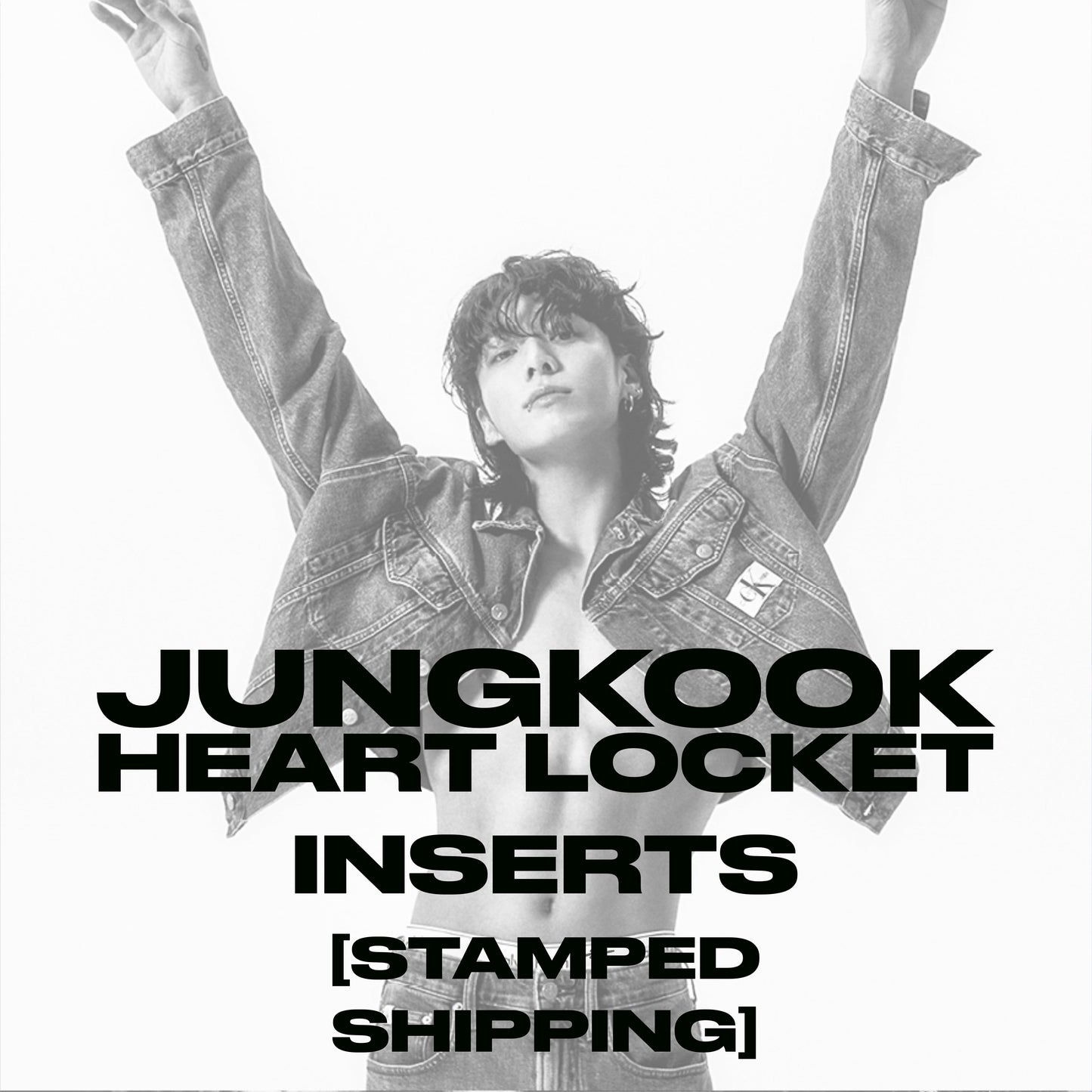 JUNGKOOK HEART LOCKET INSERTS [STAMPED SHIPPING]